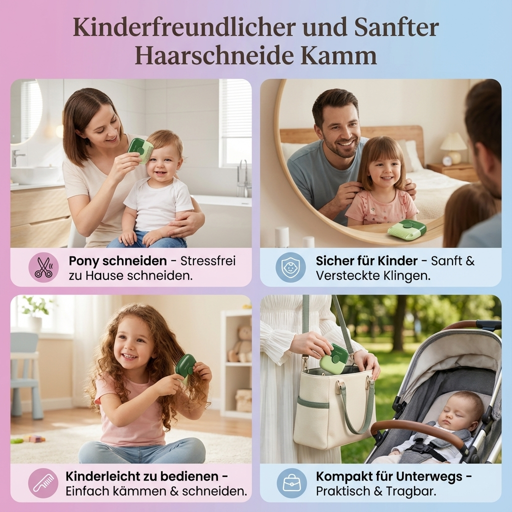 Sanfter Kamm zum Haarschneiden für Kinder