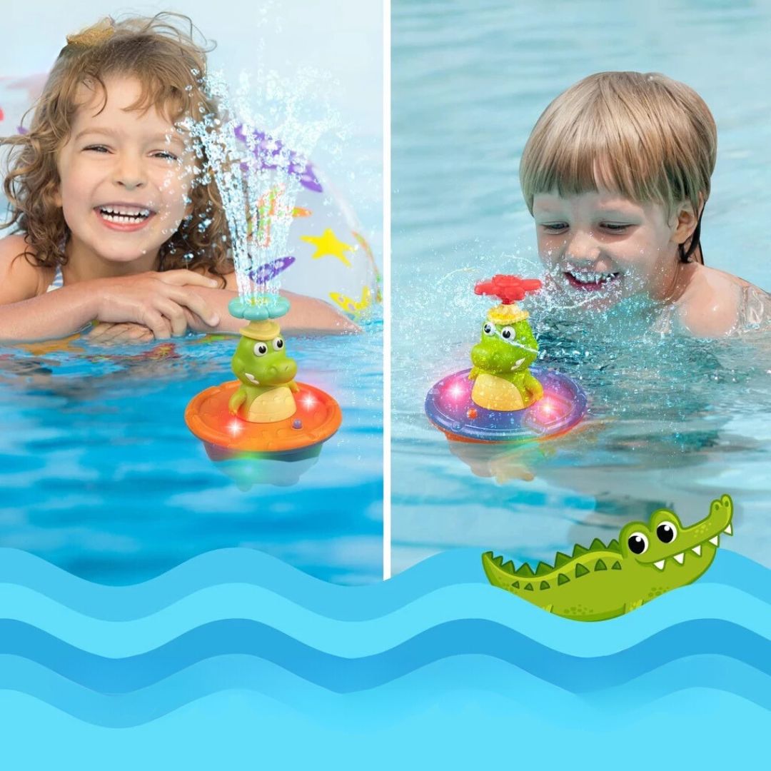 Wasserspielzeug in Krokodilform für die Badewanne