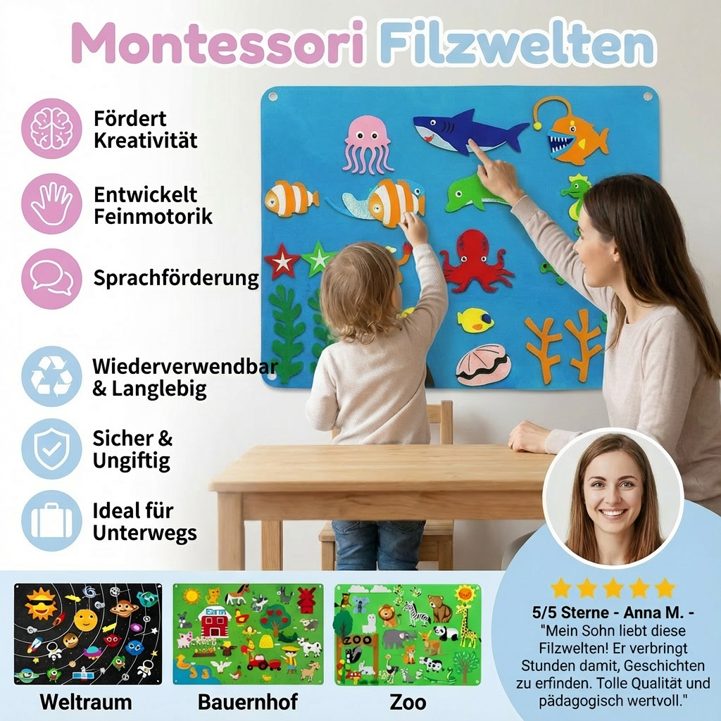Filzwelten im Montessori-Stil