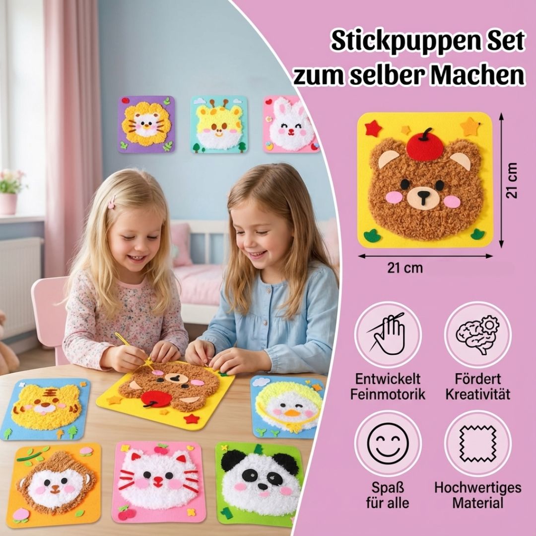 Selbstgemachtes Set für Stickpuppen