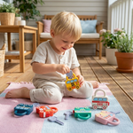 Schlüssel und Schloss Montessori Spielzeug – Farben und Muster