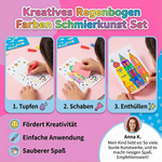 Set für kreative Farbmalerei mit Regenbogenfarben