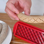 Wurstmeister | Der perfekte Hot Dog Schneider mit Rautenmuster