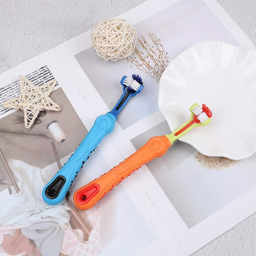 3-Sided Toothbrush for Pets – Tartar Removal & Breath Freshening (Set of 2)