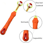 3-Sided Toothbrush for Pets – Tartar Removal & Breath Freshening (Set of 2)