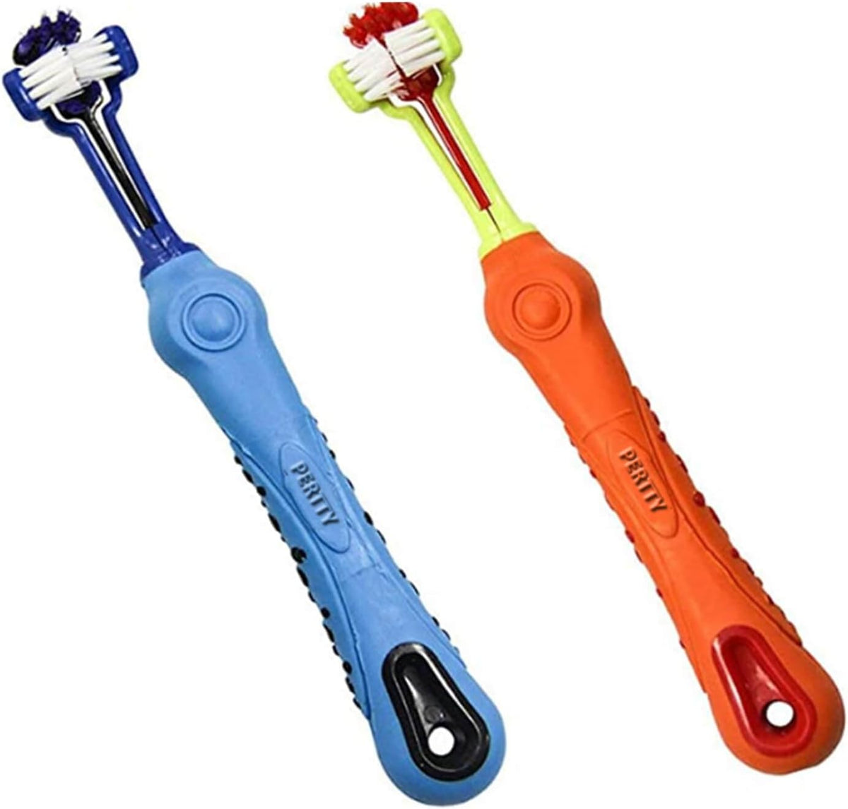 3-Sided Toothbrush for Pets – Tartar Removal & Breath Freshening (Set of 2)