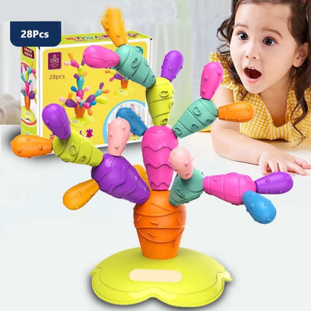 Kaktus Spielzeug mit Magnet – Montessori Lernspielzeug