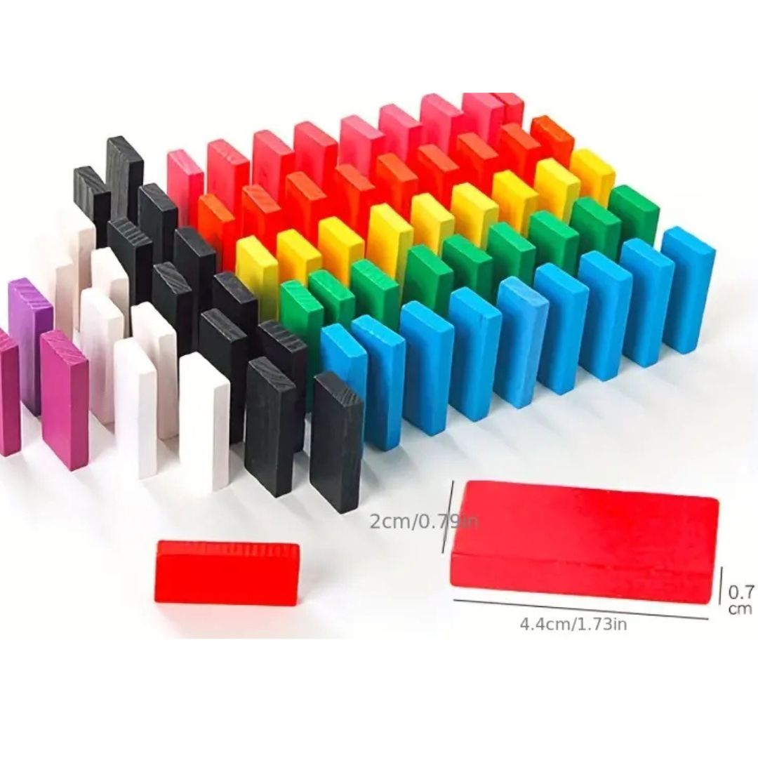 Holz Dominos im Montessori-Stil