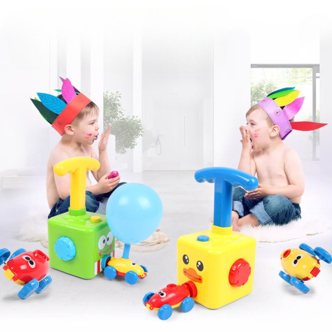 Spielzeugbox mit Luftballons