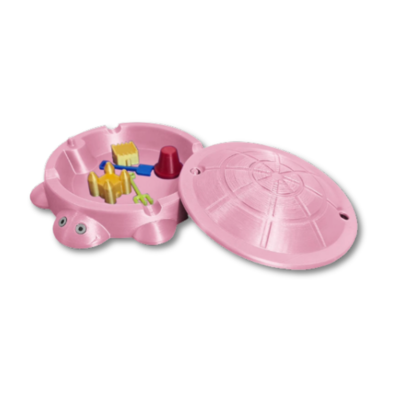 Schildkröten-Spielplatz mit Sand und Zubehör