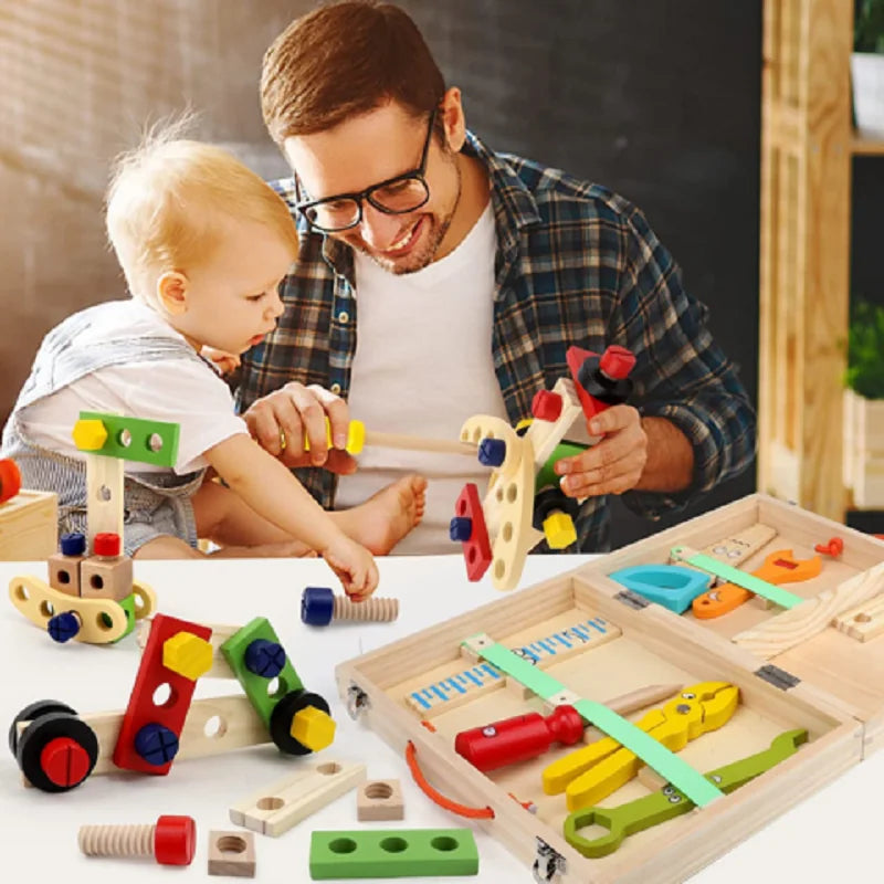 Interaktives Baukästen-Set aus Holz