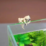 Mini Cartoon Hund Figur aus Harz – 1-3 Stück für Aquarium Deko