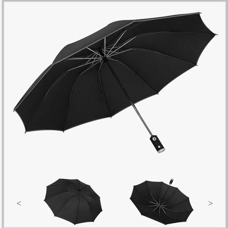 Intelligenter umgekehrter Regenschirm mit LED-Beleuchtung und Reflexstreifen