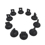 10er Set schwarze Saugnäpfe zur Befestigung von Luftschläuchen im Aquarium