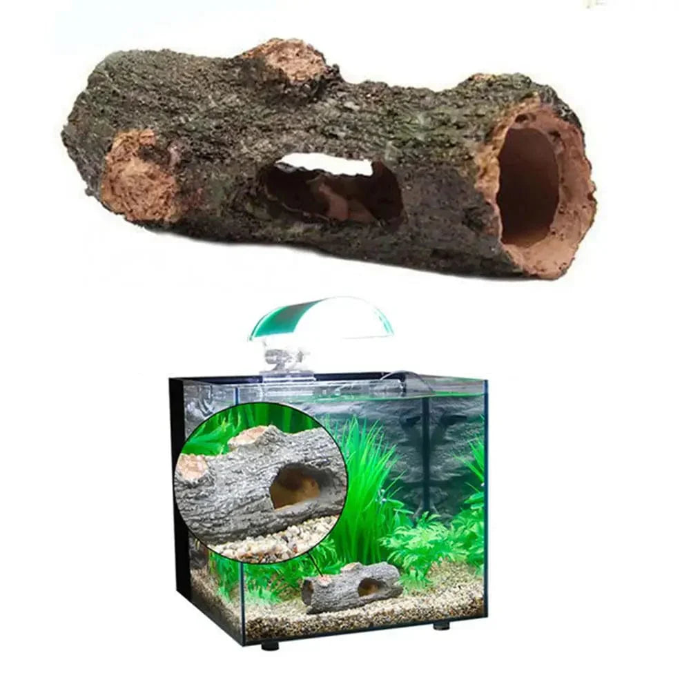Hohler Baumtunnel aus Kunststoff für Aquarien – Versteck für Fische und Garnelen
