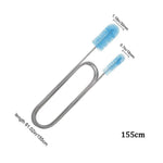 Aquarium Reinigungsbürste 90/155/200CM für Luftschläuche – Edelstahl, flexibel, doppelseitige Rohrbürste für Fischbehälter Zubehör