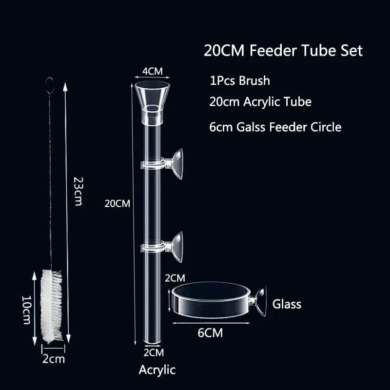 Transparent Futterröhre für Aquarien – Futterschale für Garnelen und Schnecken
