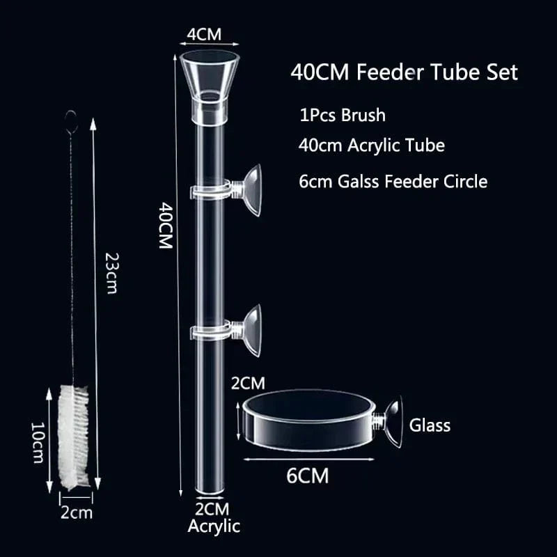 Transparent Futterröhre für Aquarien – Futterschale für Garnelen und Schnecken