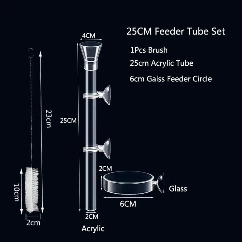 Transparent Futterröhre für Aquarien – Futterschale für Garnelen und Schnecken