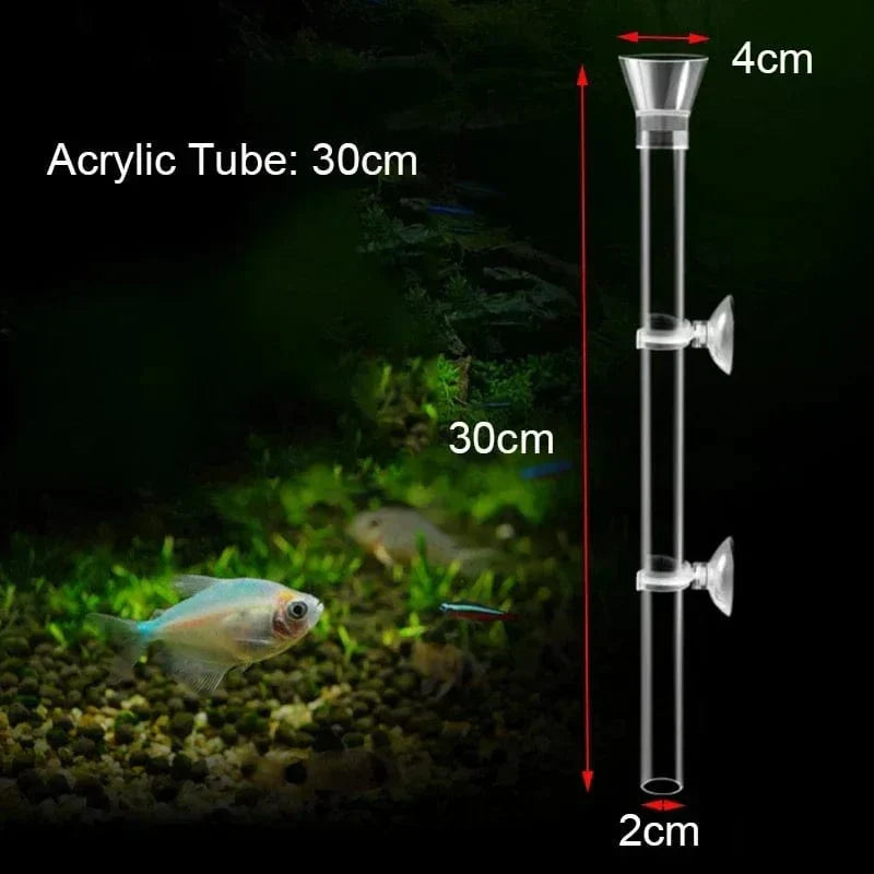 Transparent Futterröhre für Aquarien – Futterschale für Garnelen und Schnecken