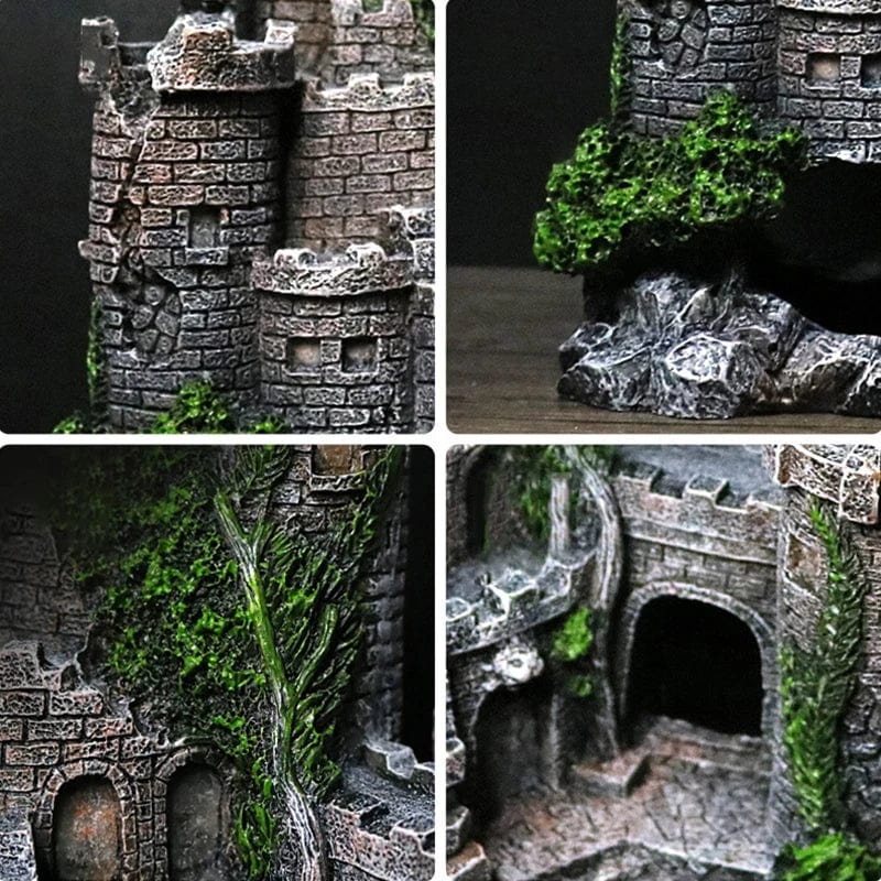 Kreative Fischteich Dekoration in Schlossform – Harz Landschaftsornament