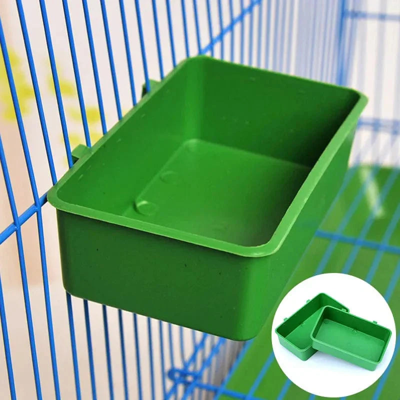 Vogelwasserbadewanne für Käfig – Hängende Schüssel für Papageien und Wellensittiche