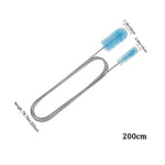 Aquarium Reinigungsbürste 90/155/200CM für Luftschläuche – Edelstahl, flexibel, doppelseitige Rohrbürste für Fischbehälter Zubehör