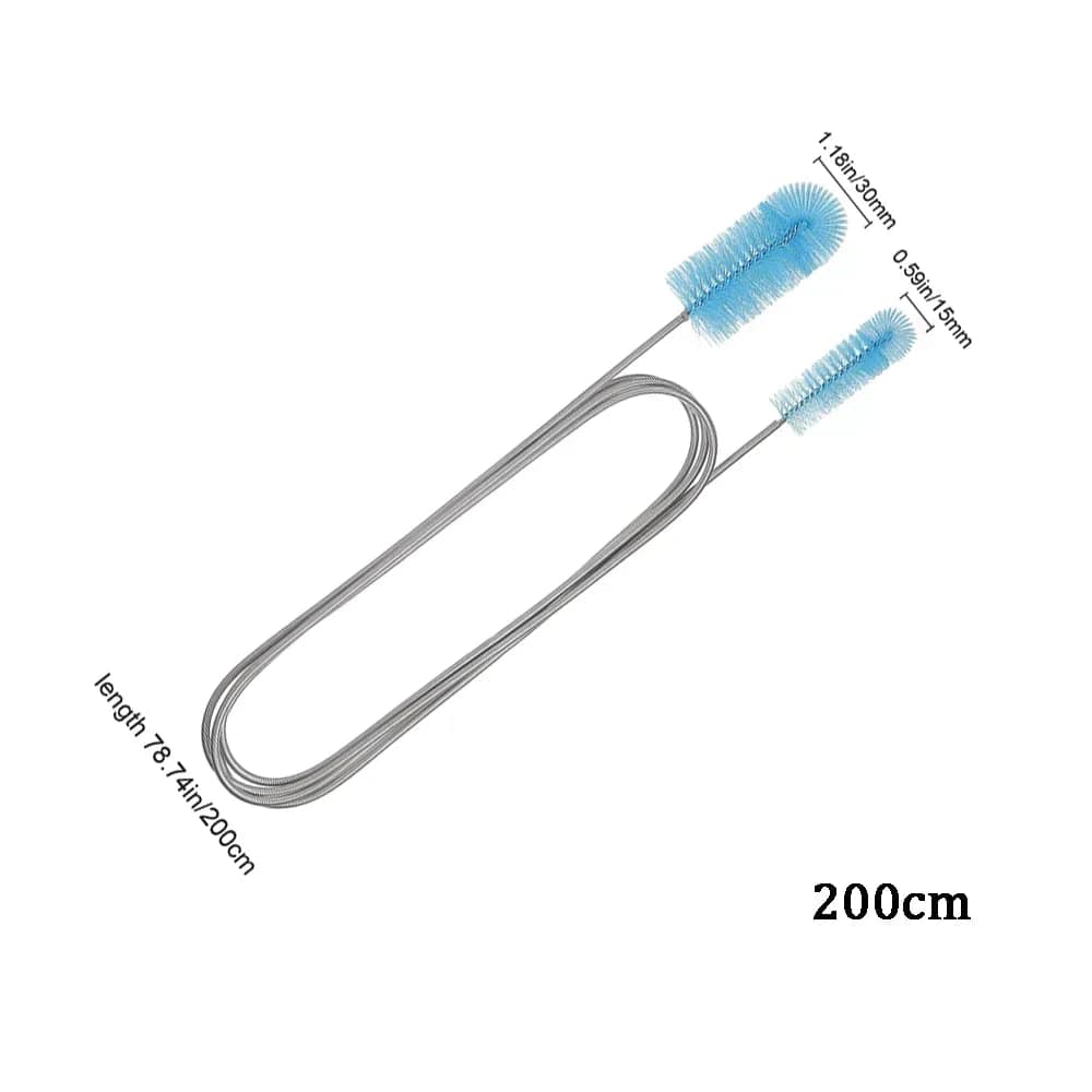 Flexible Reinigungsbürste für Aquarienrohre – Edelstahl & Nylon