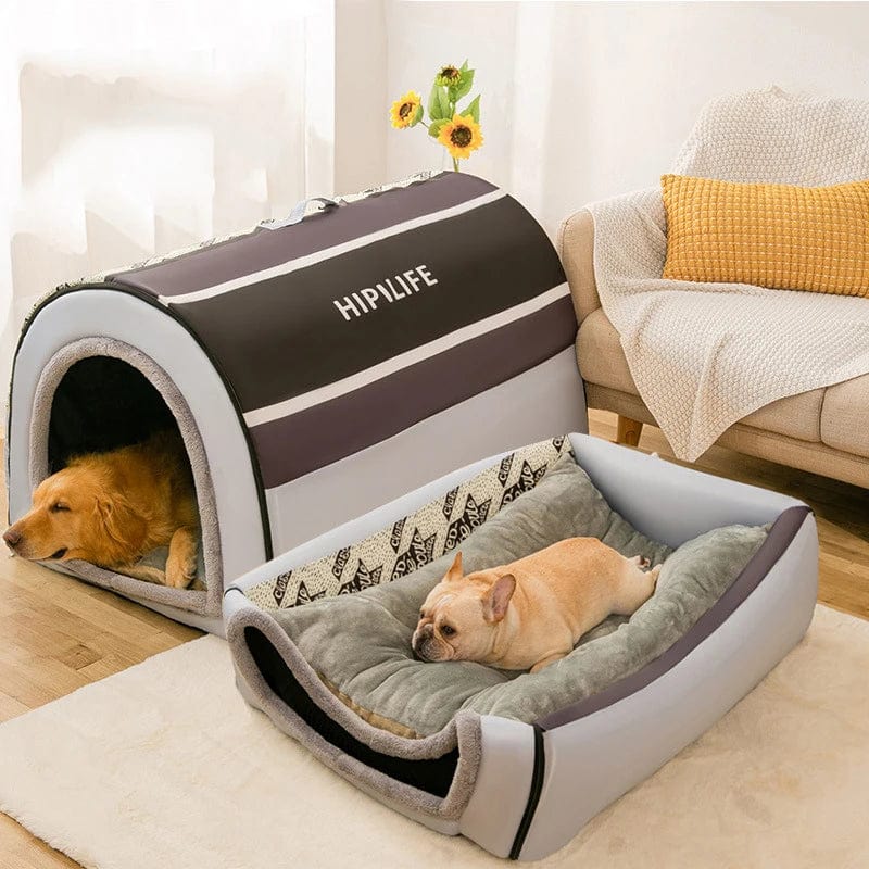 Faltbares Hundebett für kleine und mittelgroße Hunde – Winterwarm, Haustierbedarf