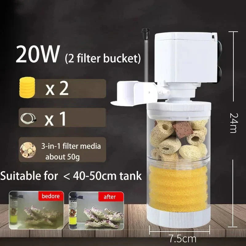 220V 5-in-1 Wasserpumpe mit Filter für Aquarium und Schildkröten – Zubehör