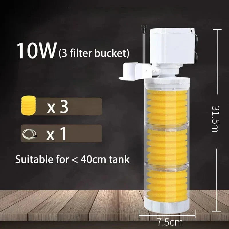 220V 5-in-1 Geräuschloser Filter für Aquarien und Teiche
