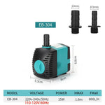 Unterwasserpumpe 3-60W für Teich und Aquarium – leise, 220V-240V/110V