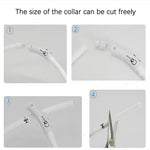 Hundehalsband mit buntem Silikon und LED – abnehmbar, leuchtend, USB aufladbar