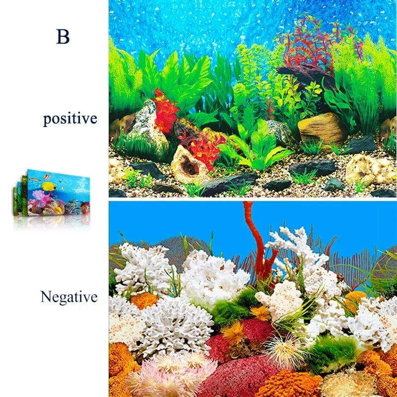 3D Meeresmotiv für Aquarien - Wandaufkleber und Poster Zubehör
