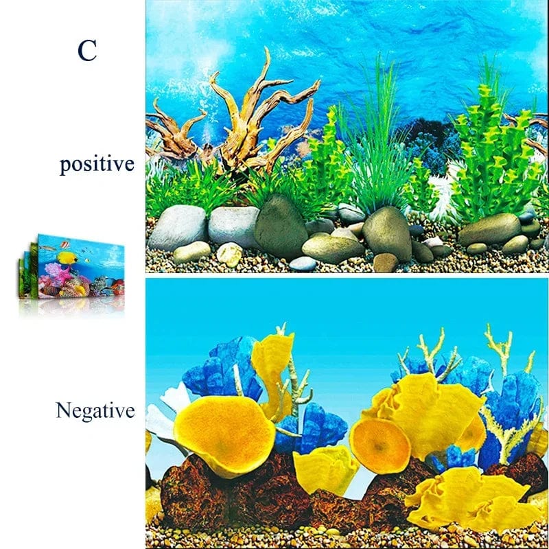 3D Meeresmotiv für Aquarien - Wandaufkleber und Poster Zubehör