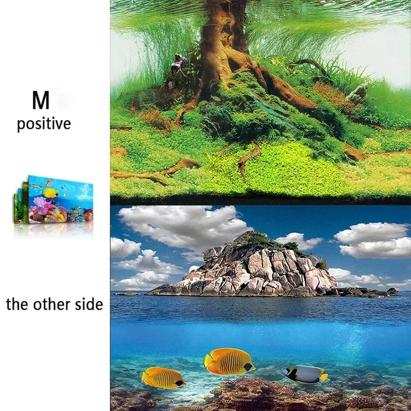 3D Meeresmotiv für Aquarien - Wandaufkleber und Poster Zubehör