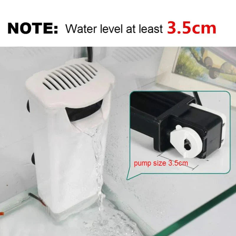 3W Aquariumfilterpumpe für Wasserfälle – 200L/H für Schildkröten und Fische, Niedrigwasserstand, 220-240V