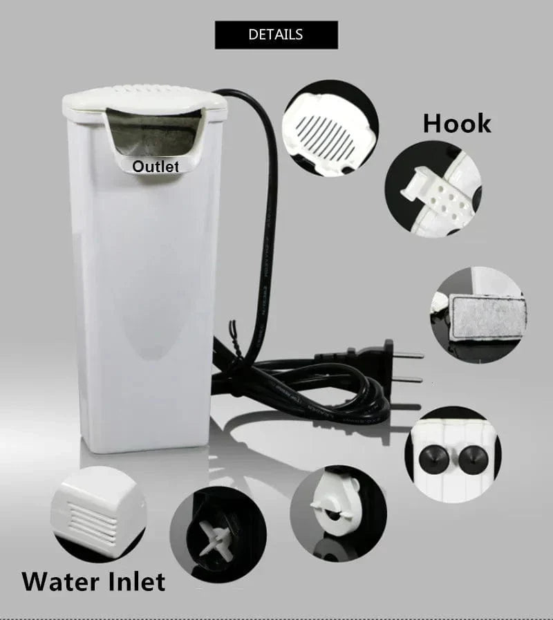 3W Aquariumfilterpumpe für Wasserfälle – 200L/H für Schildkröten und Fische, Niedrigwasserstand, 220-240V