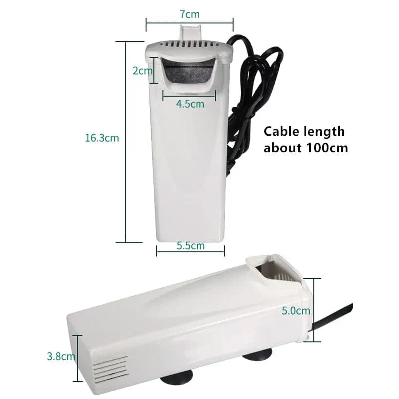3W Aquariumfilterpumpe für Wasserfälle – 200L/H für Schildkröten und Fische, Niedrigwasserstand, 220-240V