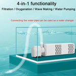Vielseitige 4-in-1 Aquarienfilterpumpe für Fischtanks mit Luftzufuhr