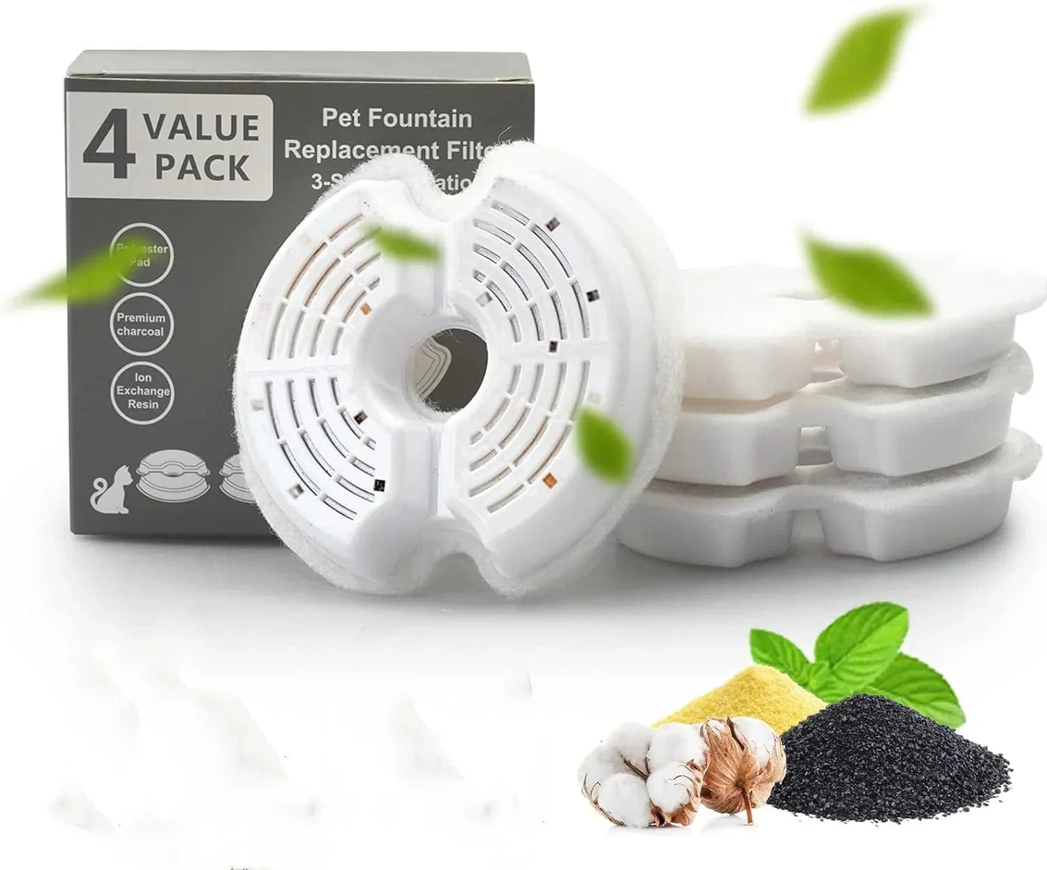 Mehrfachfilter für Katzenwasserbrunnen – Ersatzfilter 4/8er Pack