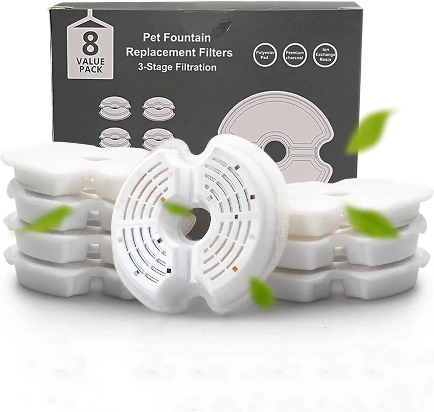 Mehrfachfilter für Katzenwasserbrunnen – Ersatzfilter 4/8er Pack