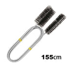 Aquarium Reinigungsbürste 90/155/200CM für Luftschläuche – Edelstahl, flexibel, doppelseitige Rohrbürste für Fischbehälter Zubehör