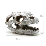 Tierschädel Fossilien Dekoration für Aquarium – Dino, Nashorn, Krokodil