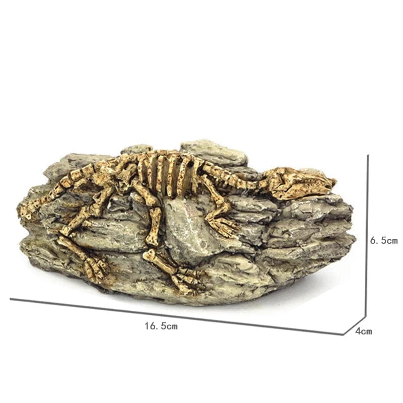 Tierschädel Fossilien Dekoration für Aquarium – Dino, Nashorn, Krokodil