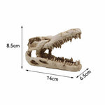 Tierschädel Fossilien Dekoration für Aquarium – Dino, Nashorn, Krokodil