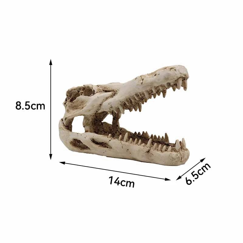 Tierschädel Fossilien Dekoration für Aquarium – Dino, Nashorn, Krokodil