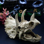 Tierschädel Fossilien Dekoration für Aquarium – Dino, Nashorn, Krokodil
