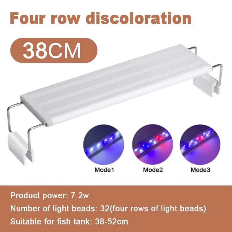 Erweiterbare LED-Aquarienbeleuchtung für Pflanzen, 28-58 cm, 220V