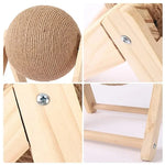 Katzenspielzeug aus Sisal und Holz – Stabiler Dreiecks-Kratzbaum für drinnen